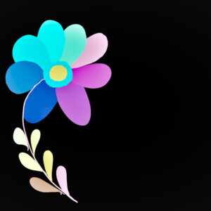 Blomma mot svart