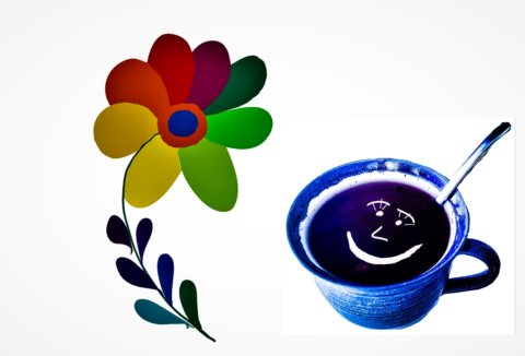 Blomma och tekopp